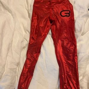 Pheel Style Metallic red Cyclebar leggings